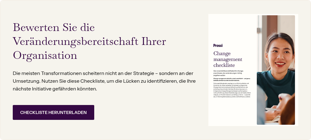 Bewerten Sie die Veränderungsbereitschaft Ihrer Organisation